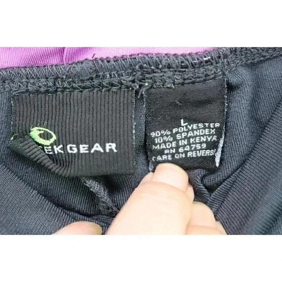 Women's Tek Gear Long Pants-Gray and Purple-Size Large - Picture 3 of 4